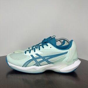 ASICS Solution Speed FF 3 Shoes  Women 7.5 Green Blue Tennis Athletic Sneaker